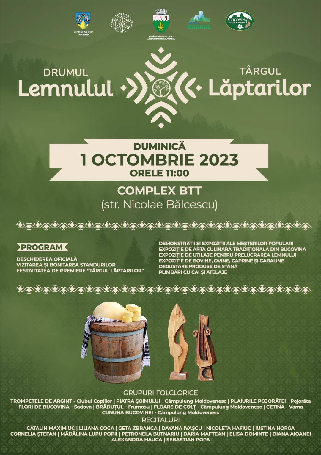 Festivalul „Drumul Lemnului” și „Târgul Lăptarilor” 2023