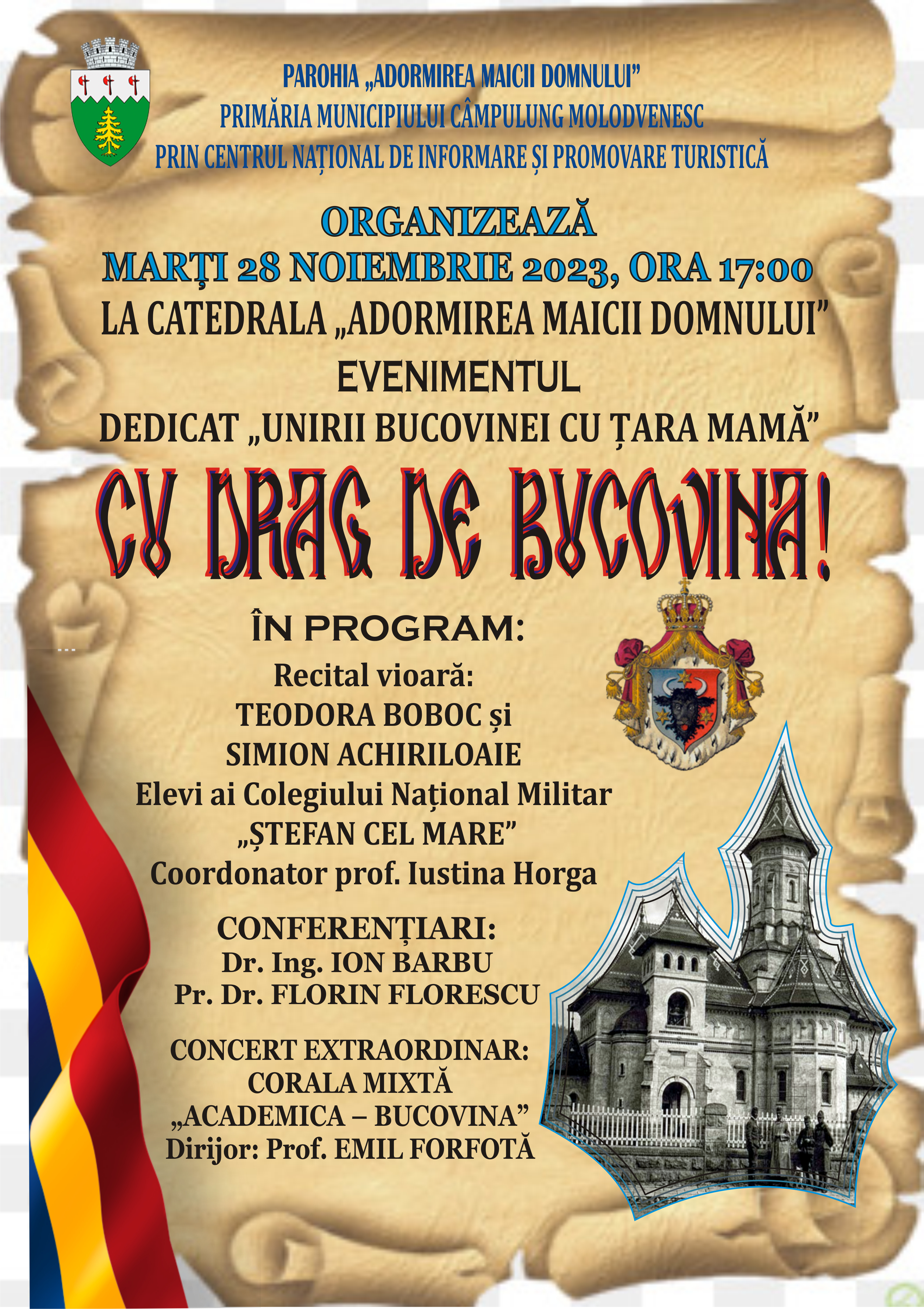 Ziua Bucovinei - 28 Noiembrie 2023